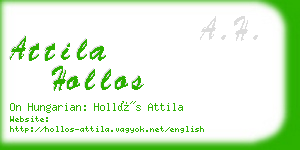 attila hollos business card